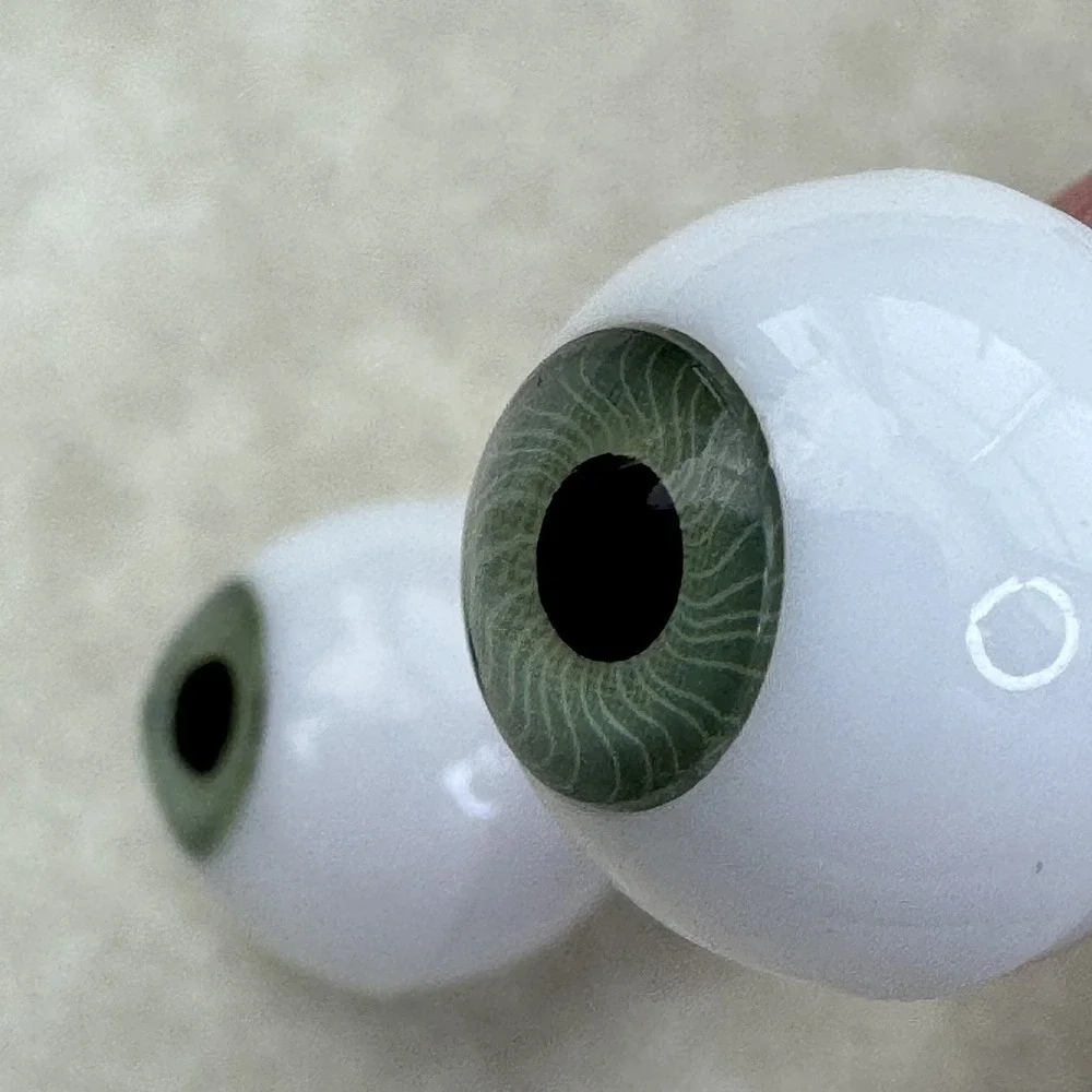 Tallinas Doll Eyes 16mm Acrylic Green Iris -‎ White Sclera New Doll Supplies